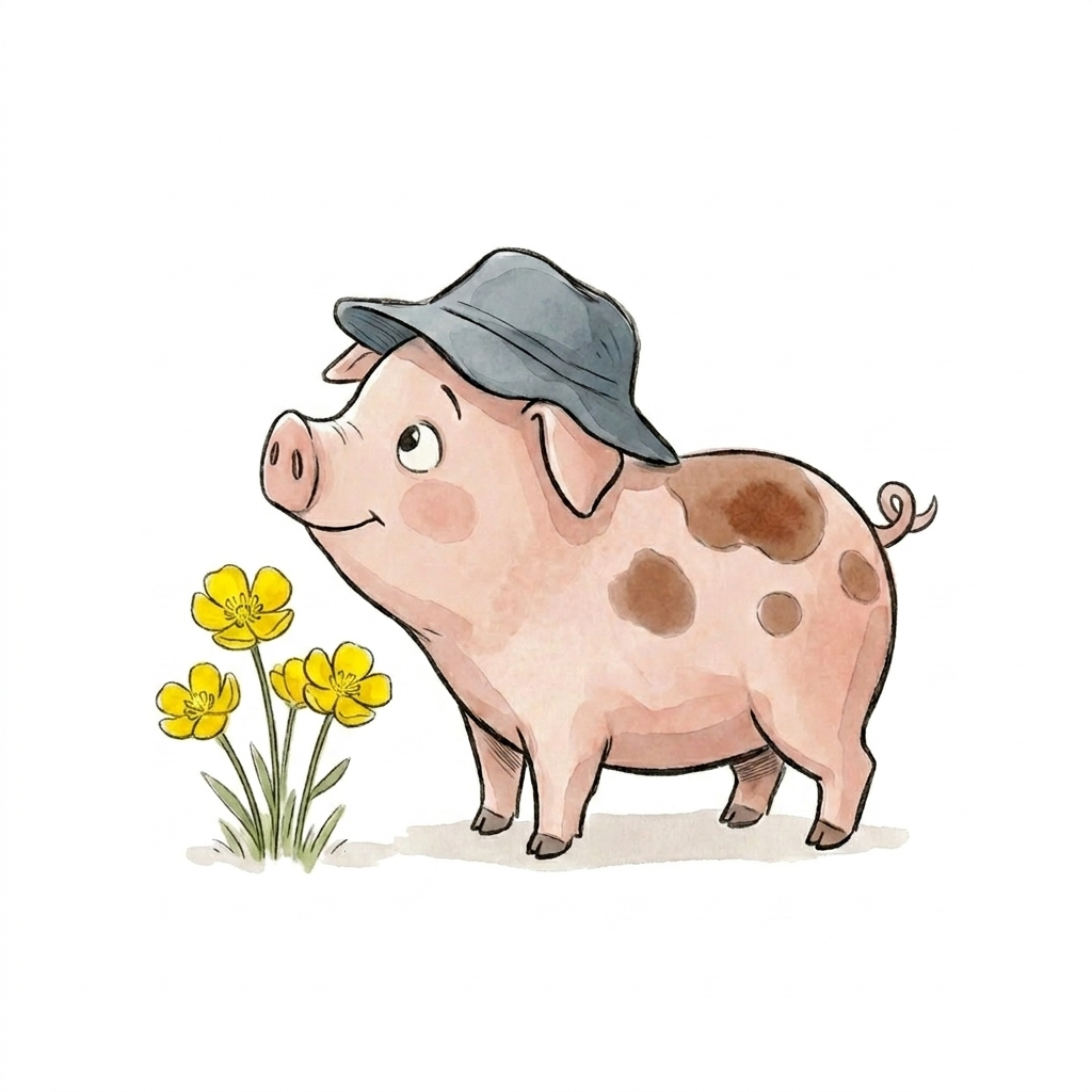 Piggy in the Blue Hat Official Artwork